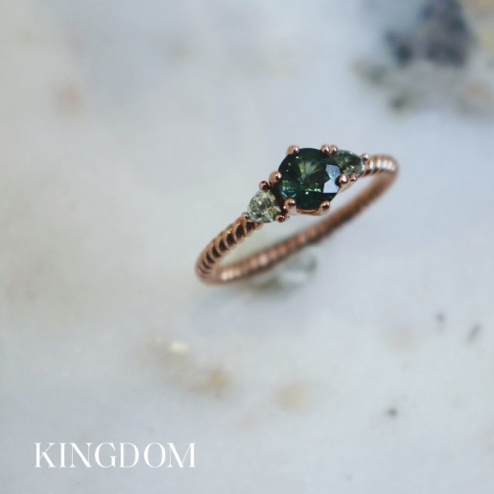 SOLDMoody Blue Australian Sapphire Engagement Ring